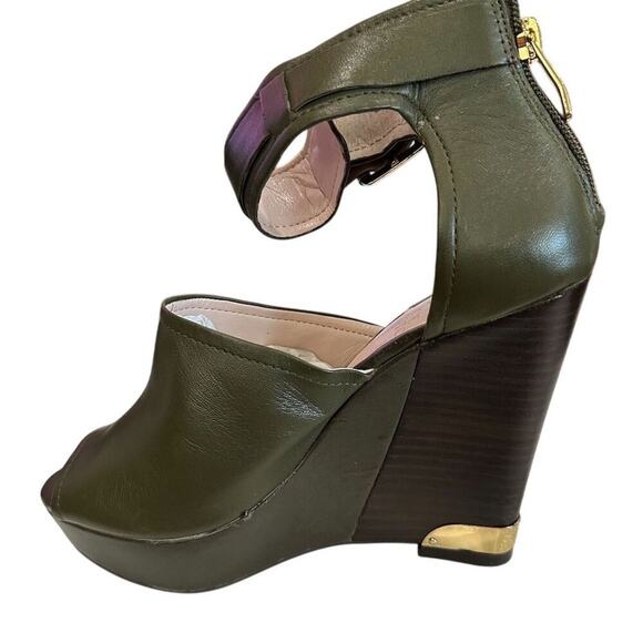 Vince Camuto Women's Olive Green Wedge Sandals Size 6.5M - Standard - Picture 8 of 13